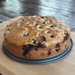 Whole blueberry lemon ricotta cake